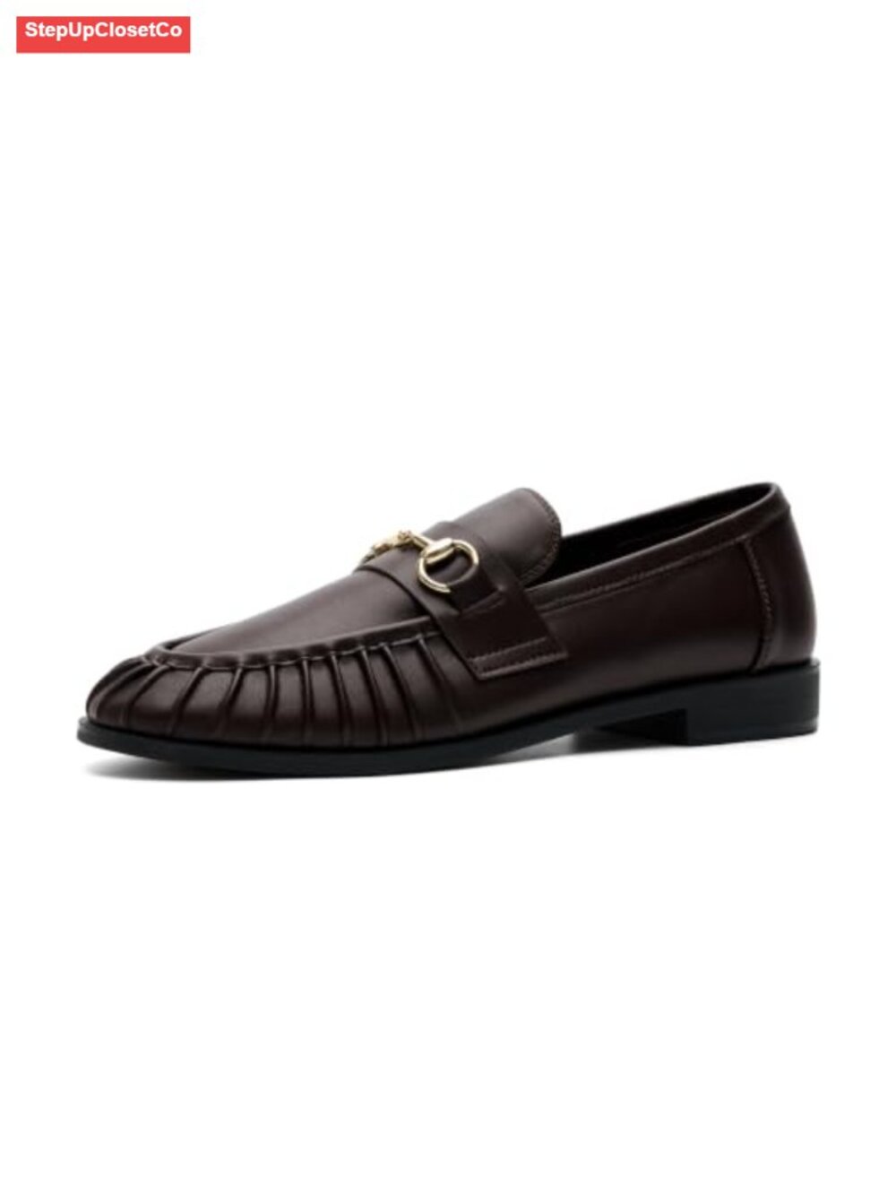 Horsebit Penny Loafers Women Faux Leather Slip-On Comfort Flats Shoes